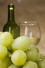 Bottle and glass of wine