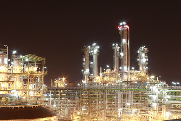 Night scene of Chemical industrial