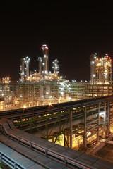 Fototapeta na wymiar Night scene of Chemical industrial