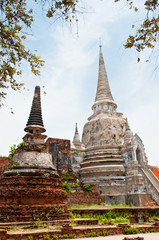 Fototapeta premium Ancient temple and pagoda in Thailand