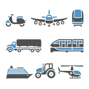 Transport Icons - A set of tenth