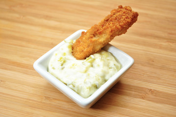 A Crunchy Fish Stick in Tarter Sauce