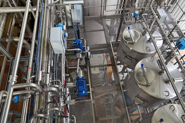 Food industry, interior of brewery
