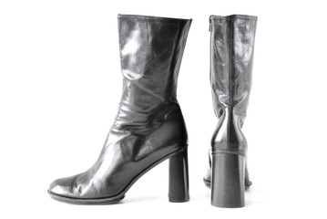 Retro / Stiefelpaar / 70er / Schwarze Stiefel