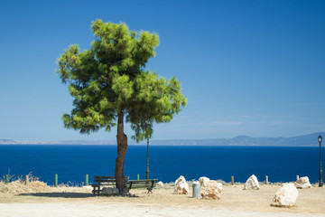 Landscape in Afitos, Greece
