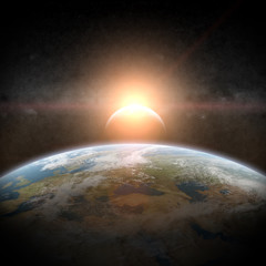 Eclipse of the sun on Planet Earth