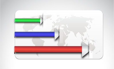 Colorfull Arrow With World Map