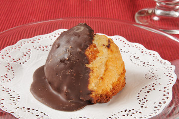 Coconut macaroon closeup