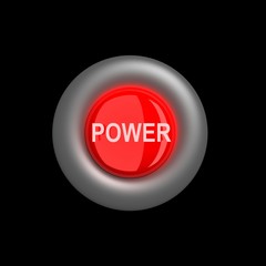 3D glossy button lighting in darkness
