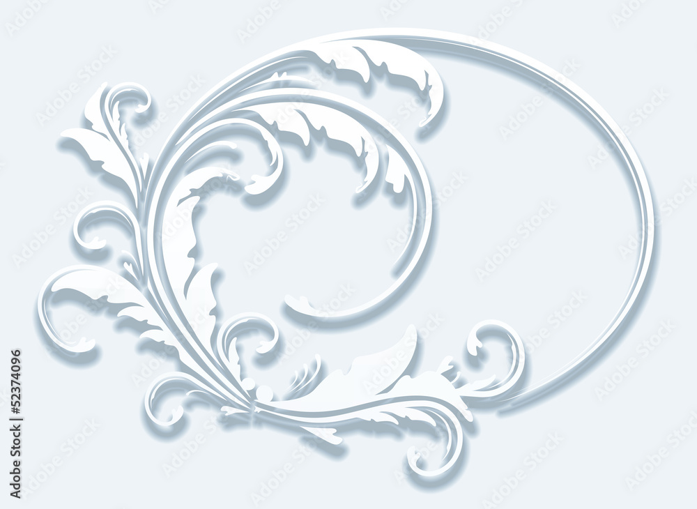 Poster Paper circle frame with drop shadows. Vector illustration