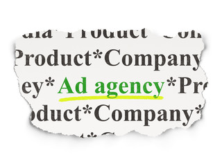 Marketing concept: Ad Agency on Paper background
