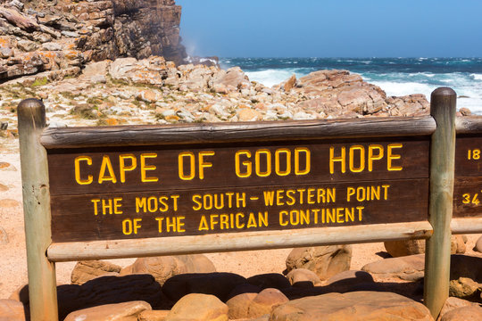 Hinweistafel am Kap der guten Hoffnung