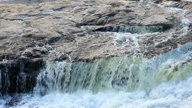 Waterfall on the River Mountain Tikich. Buki village, Ukraine