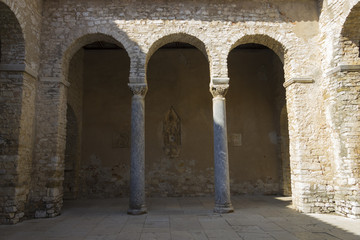 Fototapeta na wymiar Croatia - Porec on Istria peninsula. Euphrasian Basilica - UNESC