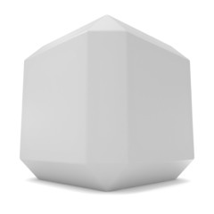 cube 3d white