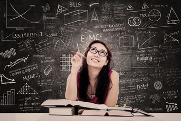 College student study in the class