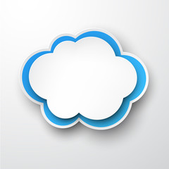 Paper white-blue cloud.