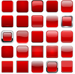 Square red app icons.