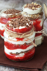 Dessert in jar