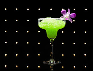 Green margarita cocktail