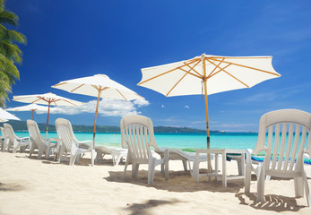 Relax area on beach