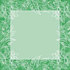 Obraz premium Background, frame of flowers and leaves