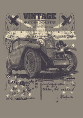 Vintage wheels © Tshirt-Factory.com