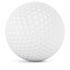 Golf ball isolated on white