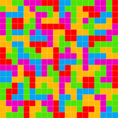 Tetris Game Colorful Background
