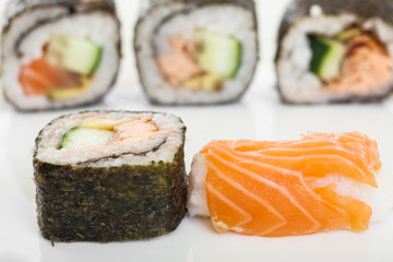 Salmon and Maki Sushi