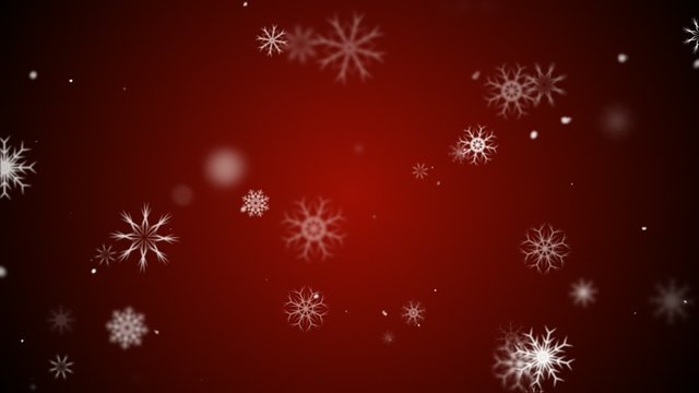 Animation of snow flakes