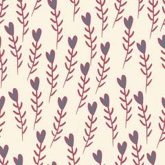Cute valentine's seamless pattern with hearts