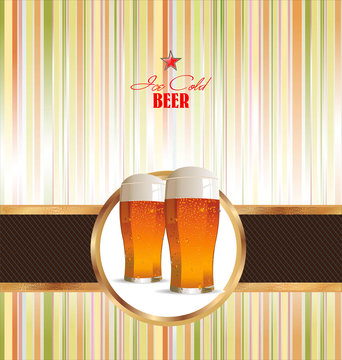 Ice cold beer background