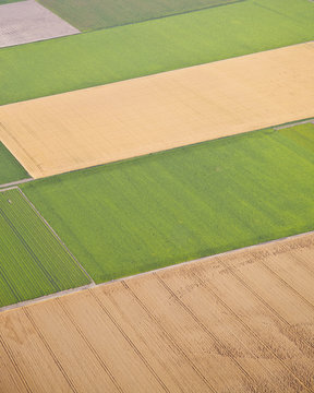 Dutch farm landscape from above, The Netherlands