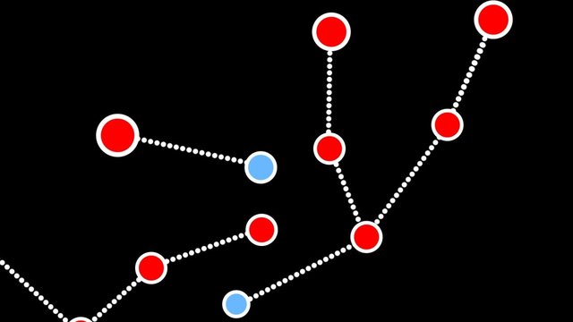 Animated network scene.