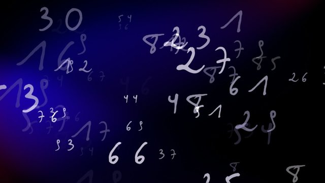 Animation of handwriting numbers