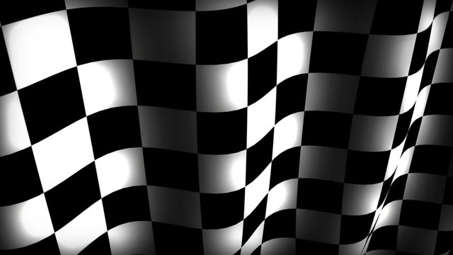 Checker flag in a smooth loop.