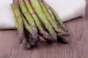 Asparagus in a towel