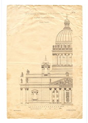 Draving of Saint Isaac's Cathedral (Saint Petersburg, Russia)