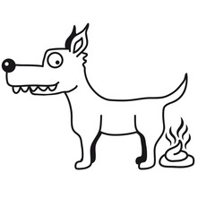 Funny Comic Dog And Shit