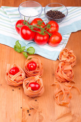 Fettucini with tomatoes