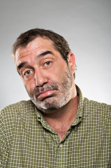 Obraz premium Mature Caucasian Man Shrugging Portrait