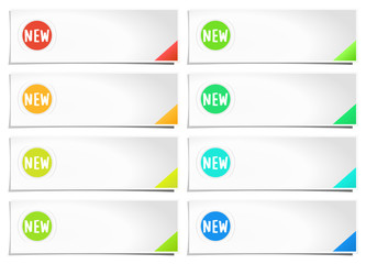 Obraz premium Colorful options banner template. Vector illustration