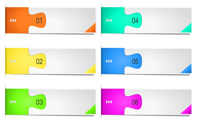 Obraz premium Colorful options banner template