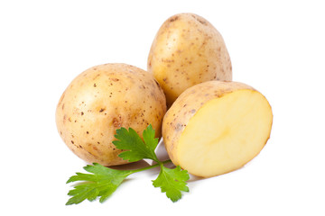 New potato and green parsley