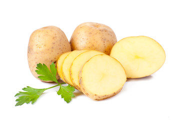 New potato and green parsley