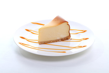 one cake on dish, minimal lish