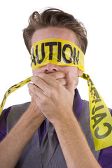 Censorship concept.  Be cautious of what is said.