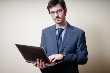 businessman with notebook