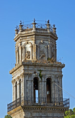 Fototapeta na wymiar church tower in Zakynthos island, Greece